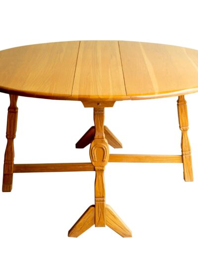 Maison Robert A.Brandt Cerused Oak Ranch Chic Round Dining Table