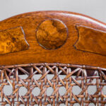 Antique Lincoln Rocker c.1900 in Heart Maple and Walnut@Maison Robert Minneapolis